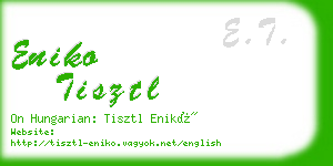 eniko tisztl business card